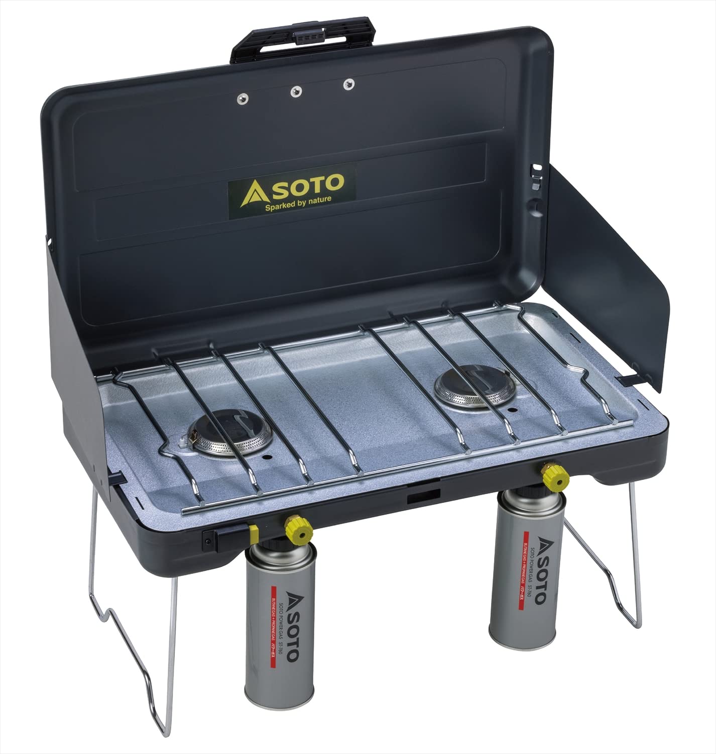 [ソト (SOTO)] 日本製 ツーバーナー コンパクト ストーブ CB缶 グループ キャンプ 2バーナー ST-527