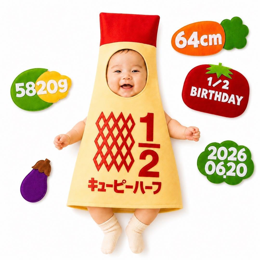Amazon.co.jp: 【世界に一つ】 キューピーハーフバースデー ハーフ