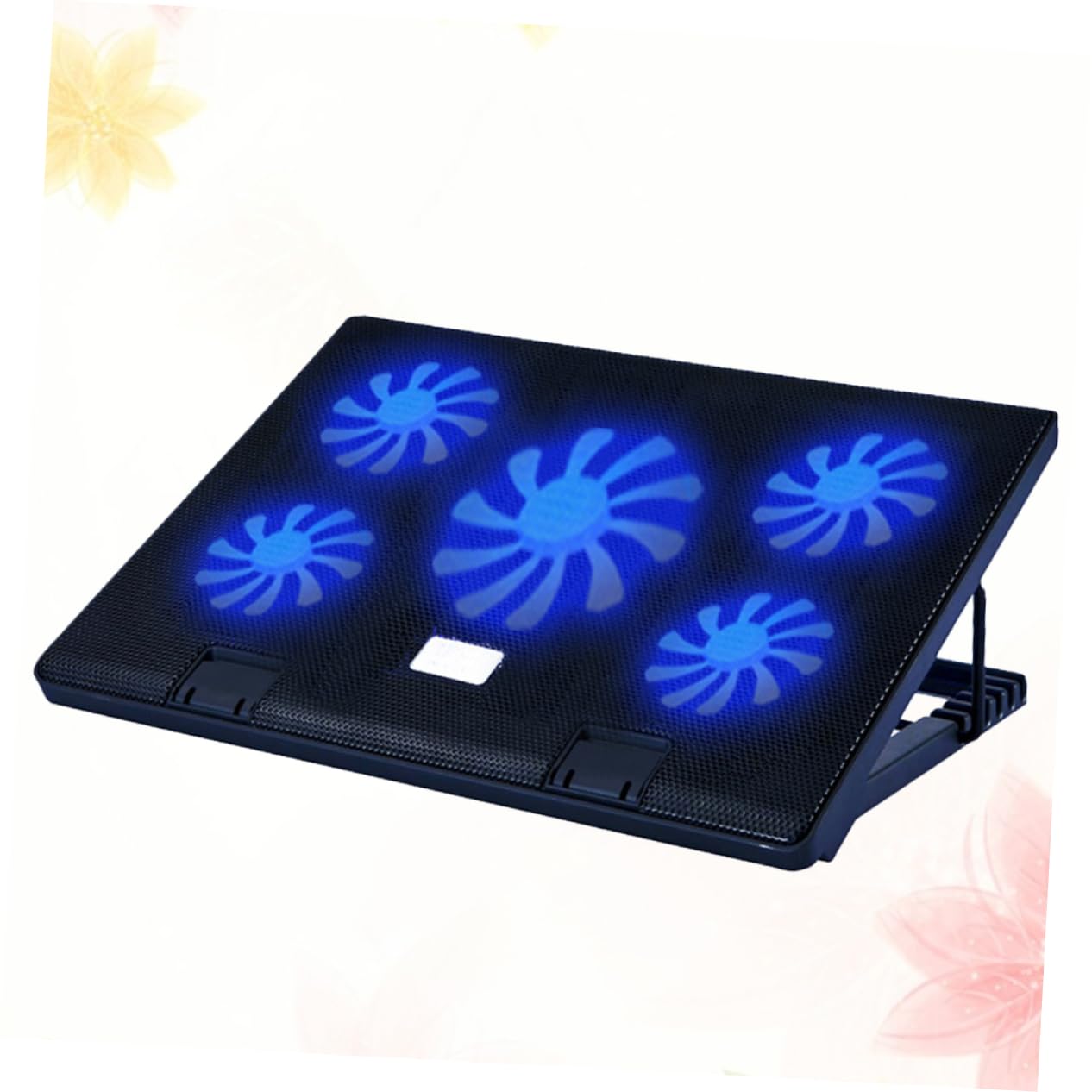 Raffreddatore Laptop Dc5v a 5 Ventole in Plastico e Metallo Nero | Base Ventola Notebook, Supporto di Raffreddamento per Laptop, Vacanze Estive