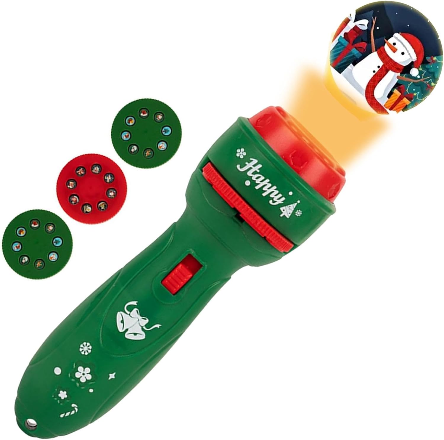 Christmas Flashlights, 24 Patterns Handheld Flashlight Projector, Christmas Image Projection Toys, Versatile Flashlight Christmas Projector, Christmas Torch Projector for Kids