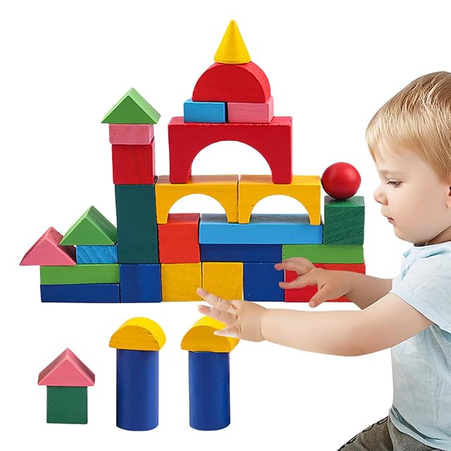 Foto 7 de 8 de Fenytay Bloques de construcción para los niños, Bloques de Madera