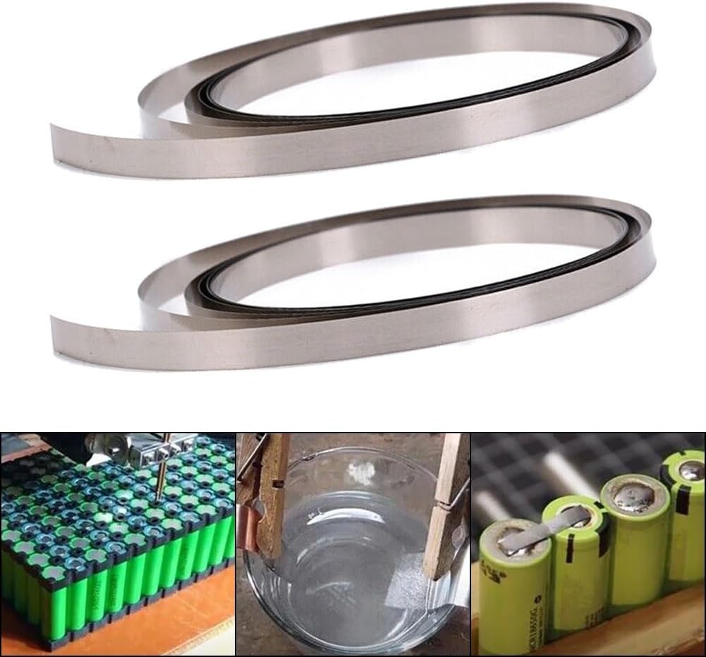 Soldering Nickel Plated Strip 10M Length for DIY and Battery Connections, Compatible with Lithium Ion Batteries (0.1mm x 3mm)