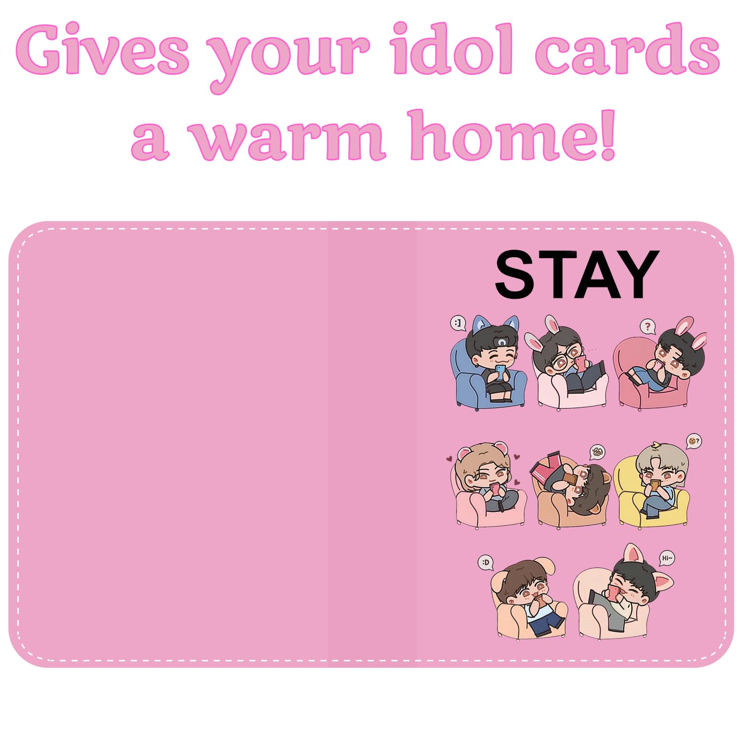 KPOP - Carpeta para tarjetas de fotos, 400 bolsillos, con fundas para tarjetas Lomo, color rosa