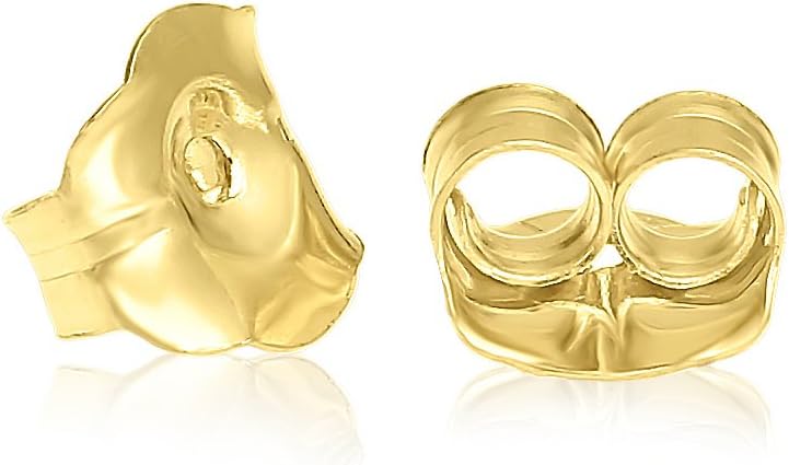 Art and Molly 14k Yellow Gold Earring Back Replacement Nut Friction Push-back