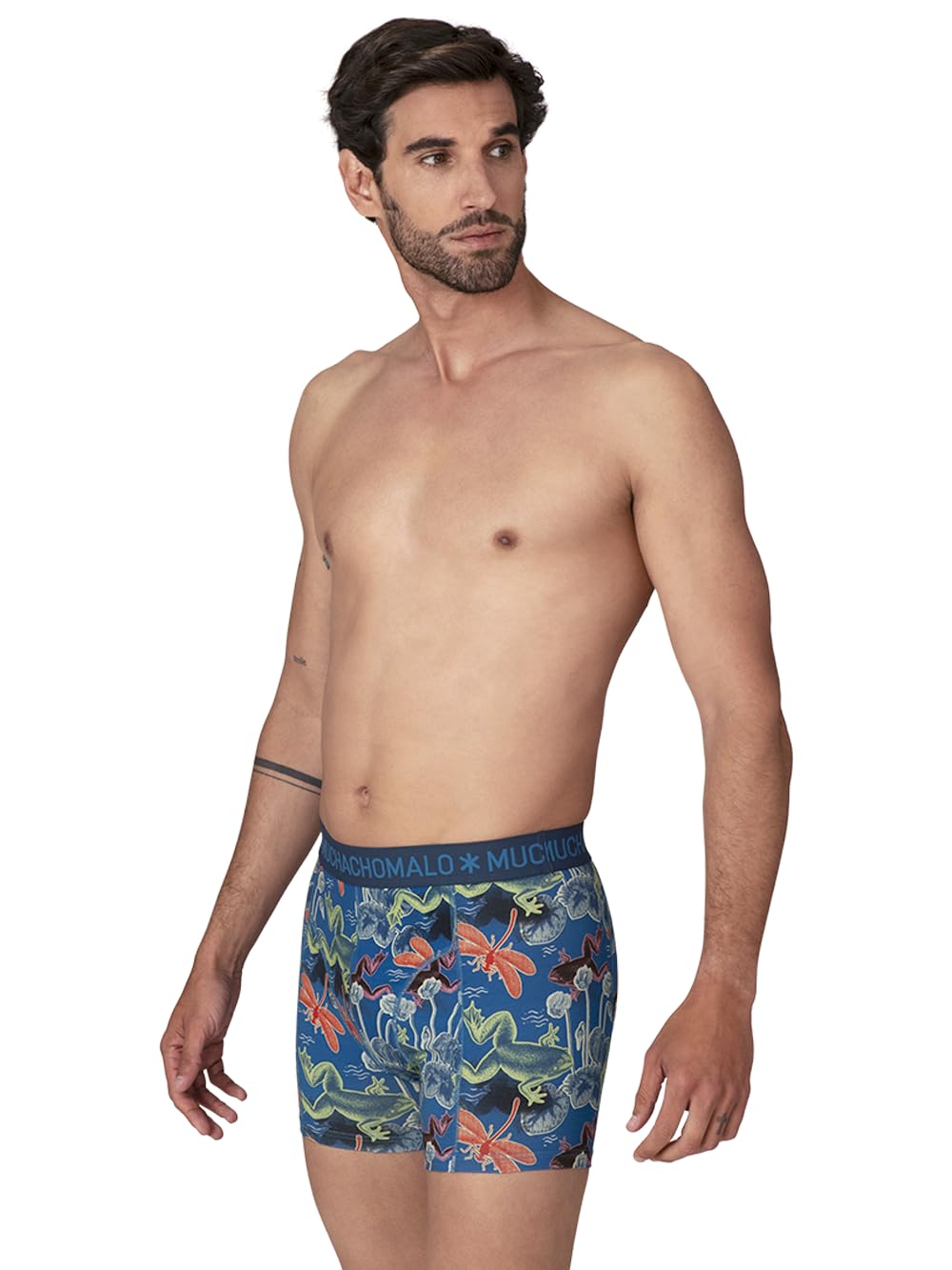 Muchachomalo Boxer da Uomo, Biancheria Intima da Uomo in Cotone, Multipack da 4 Pezzi, Boxer con Stampa, vestibilità Classica, con Fascia Elastica in Vita