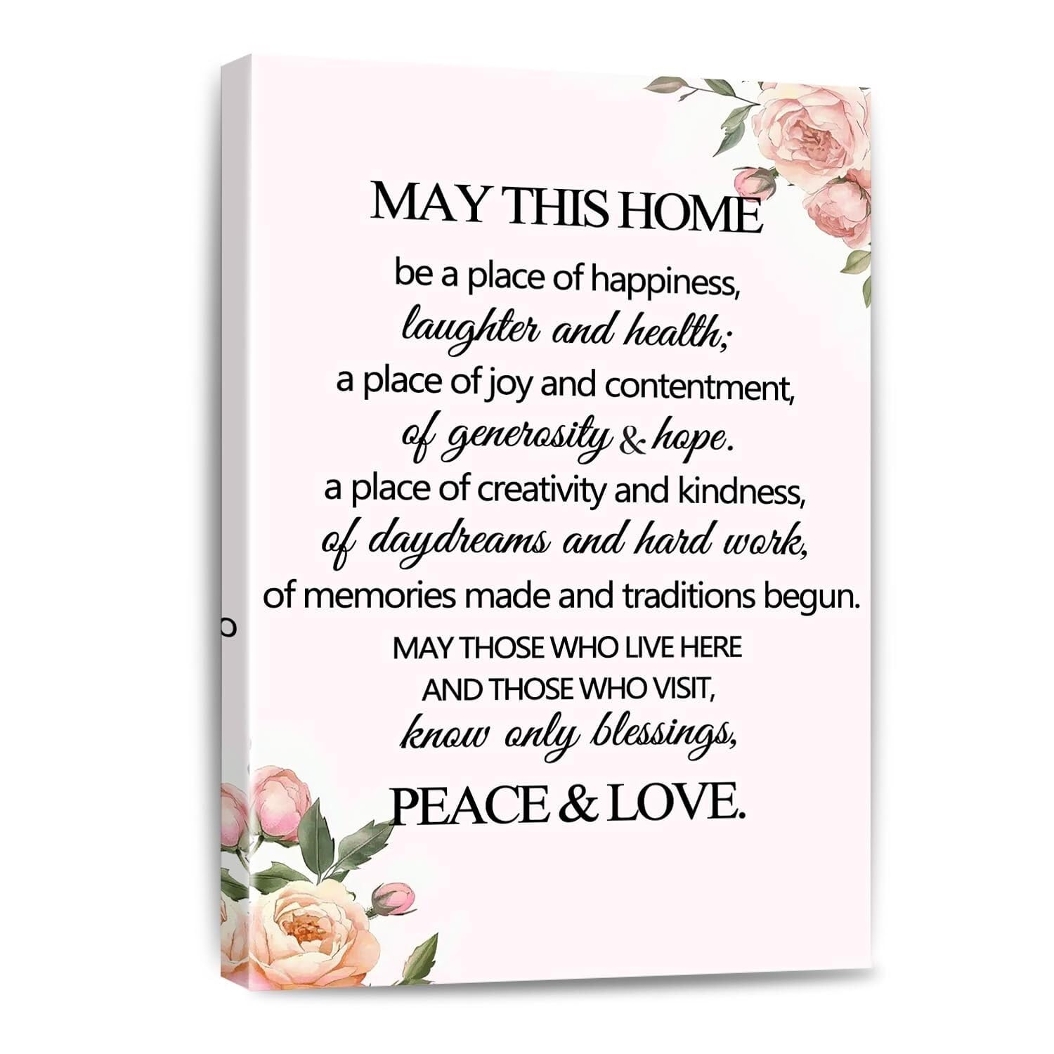 HGETJOHXEM Blessing for Your Home - May This Home Be a Place of Happiness Wall Print, Thoughtful Housewarming Present(Unframed,12x18inch(30x45cm))