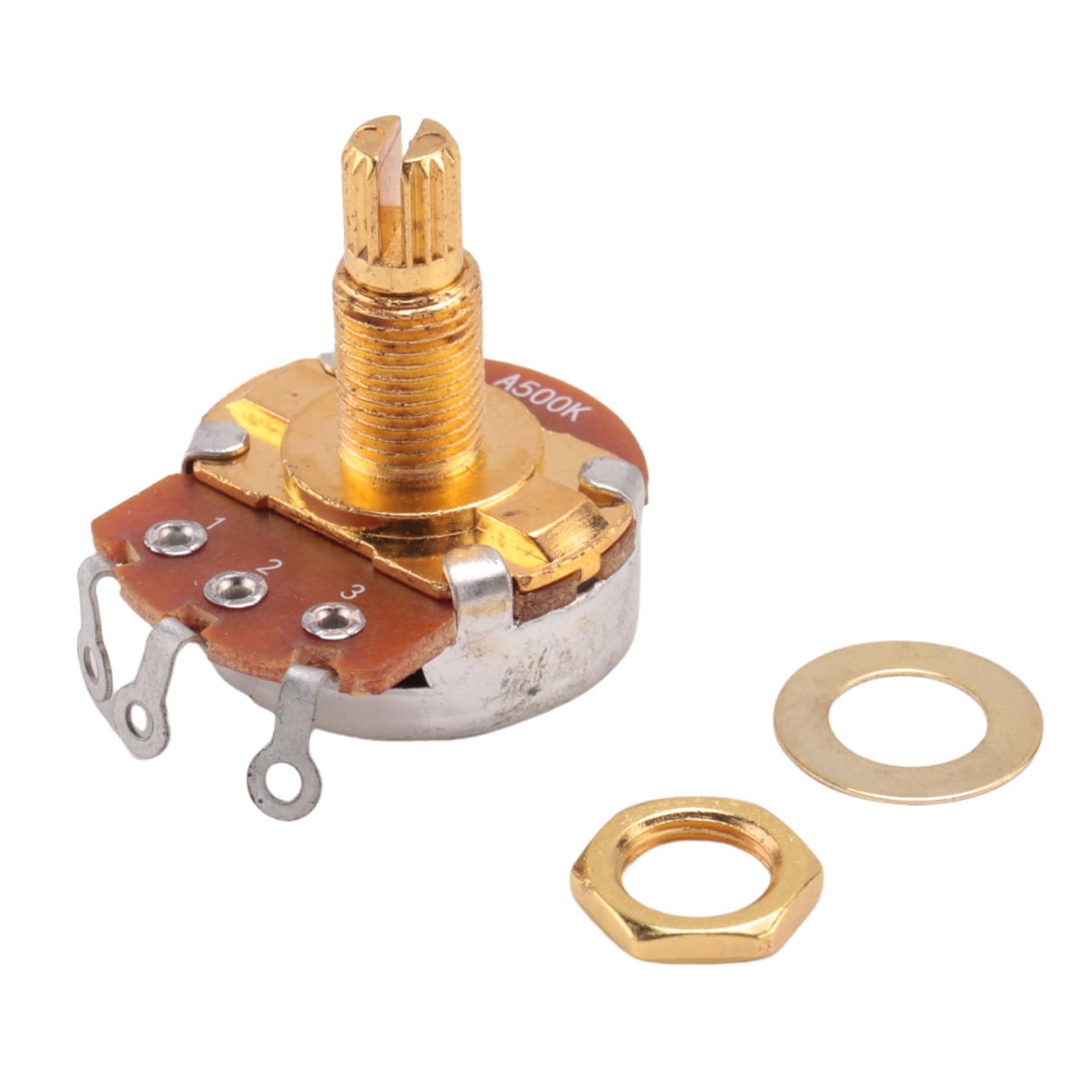Eje PotencióMetros de Control de Tamaño MéTrico Completo A500K PotencióMetros de Cono CóNico Pot para Guitarra Eléctrica Bajo (Juego de 40)