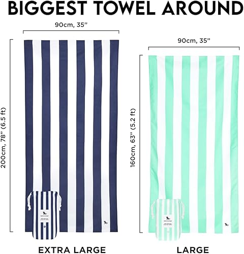 Miniatura 3 de Toalla de playa Dock & Bay - Secado rápido, sin arena - Compacta, ligera - 100% reciclada - Incluye bolsa - Cabaña - Ipanema Orange - Grande