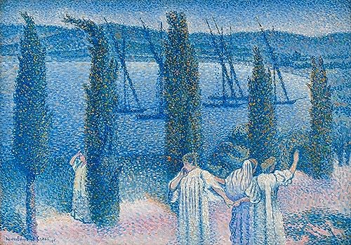Cyprès Nocturne Henri Edmond Cross | Impression sur toile premium 60x90cm