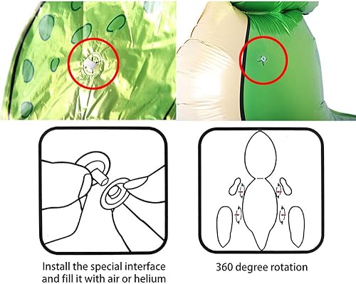 Miniatura 4 de Globos de dinosaurio de pie con diseño de tiranosaurio para fiesta de cumpleaños, baby shower. Kit de decoración de suministros inflables para