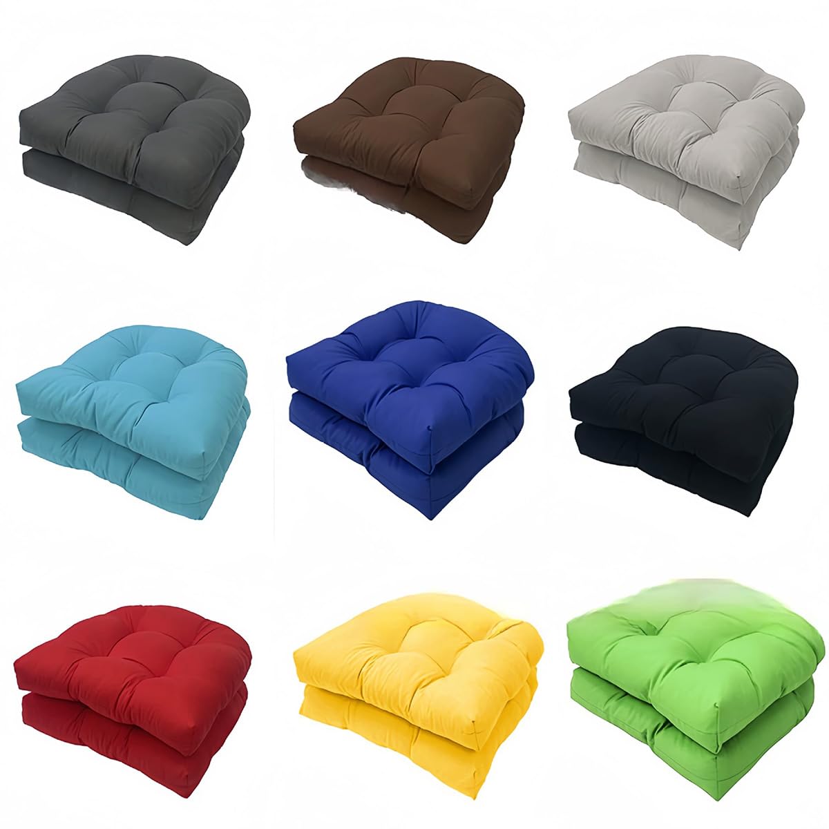 Lot de 2/4/6/8 coussins de chaise de cuisine, salle à manger, salon, tapis de chaise en rotin épais pour terrasse, intérieur, extérieur, bureau, café (turquoise, 6 pièces)