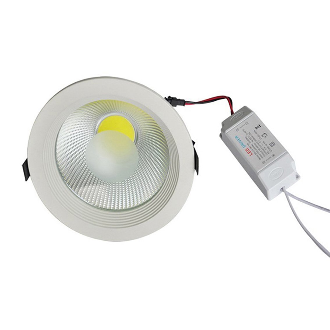50PCS Warranty 3 Years Epistar Chip 100-110LM W Dimmable LED Down Lights COB LED Downlight 30W Recessed Ceiling — view 2