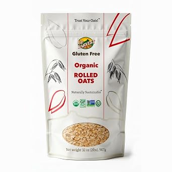 GF Harvest Gluten Free Organic Rolled Oats, 32 Ounce Bag, Oat