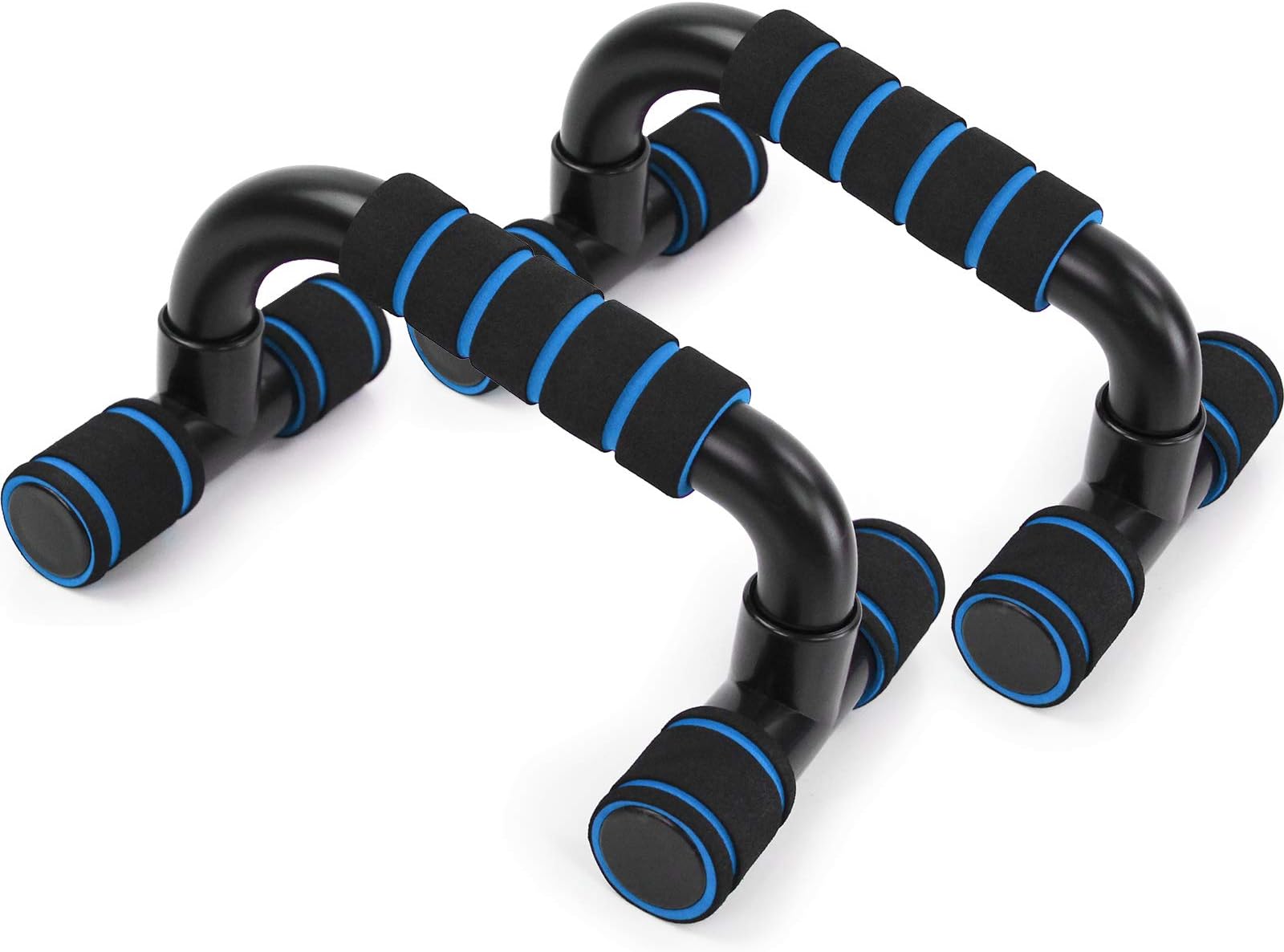 MUEUSS Push Up Bars Stand, Fitness Press Up Bars for Home Gym Fitness Exercise Chest Muscle Training, Strength Workouts, Pull Ups, PP Handles with Cushioned Foam Grip & Non-slip Base Portable