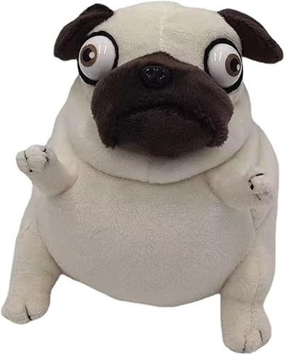 Miniatura 1 de Divertido animal de peluche de Pug  Juguete de peluche divertido y lindo de perro carlino feo de 6 pulgadas, peluche extraño para niños, niños,