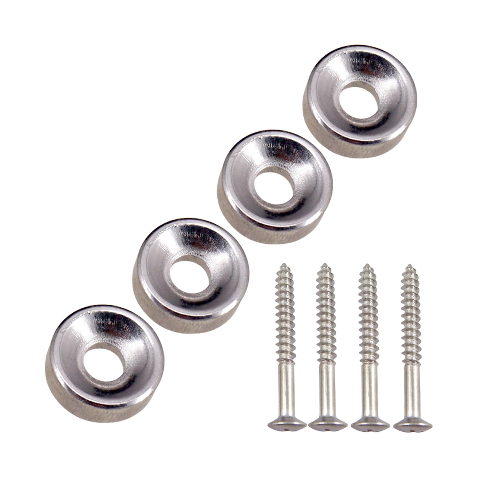 4 Pcs Guitar Neck Joint Bushings and Bolt-On Ferrule Guitar Body Neck Fixed Mounting Screw Ferrule Screw Easy Bush