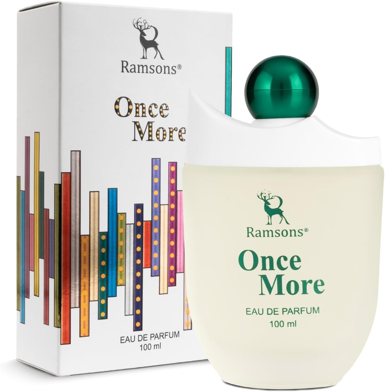 Ramsons - ONCE MORE Eau De Parfum | 100 ML | Perfume For Men | TN - Bergamot, Peach, Plum, Orange Blossom | MN - Mimosa, Vanilla Flower, Jasmine, Freesia, Rose | BN - Leather, Vanilla, Musk, Amber