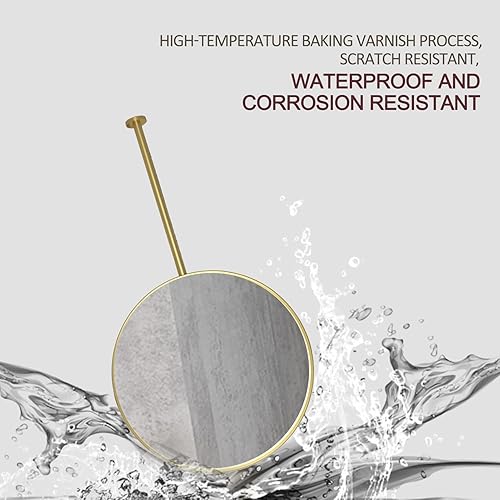 Miniatura 8 de Liyadolaam Espejo redondo para colgar en el techo, espejo colgante decorativo para la entrada, hotel, hogar, comercial, espejos de tocador de pared,