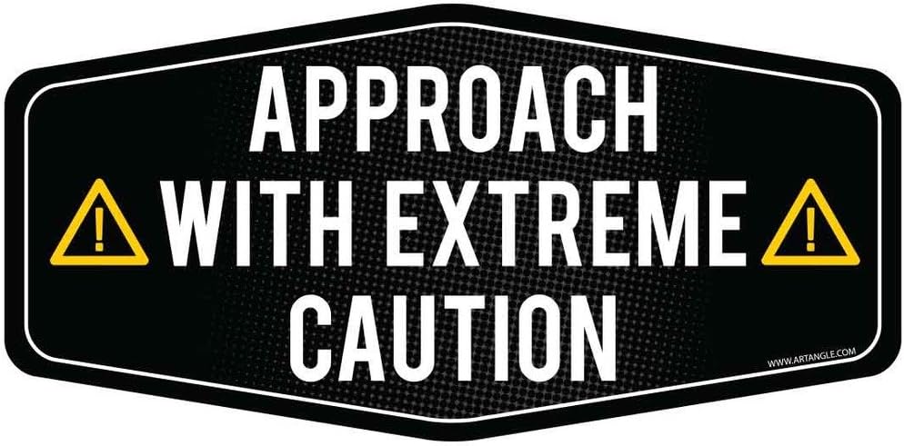 Artangle Approach with Extreme Caution Car Sticker