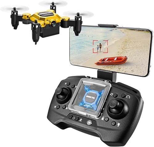 Miniatura 7 de Gold Plus Drone 4K Cámara 2.4G Wifi Fpv Drone para principiantes Flip Drone para niños con despegue y aterrizaje Altitude Hold App Con