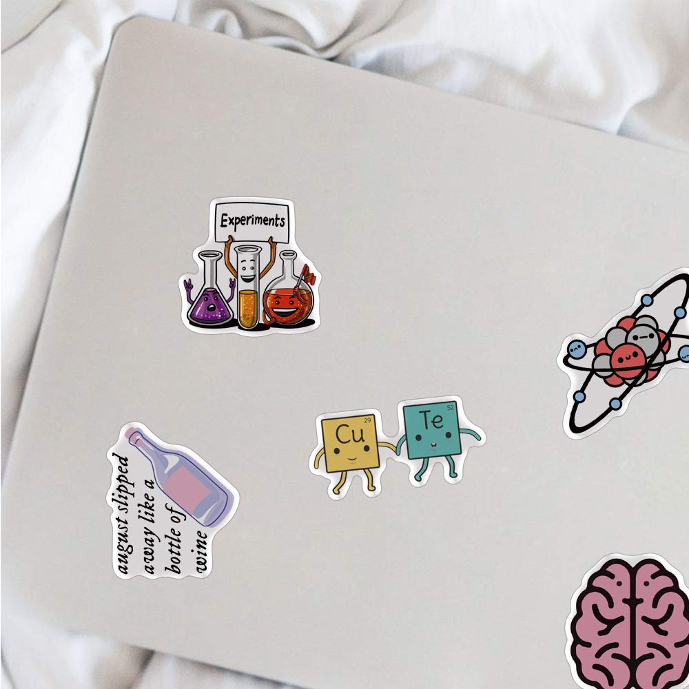 100 Adesivi Scientifici Per Computer – PVC Impermeabile, Idea Regalo Per Studenti, Fisica, Biologia, Decorazione DIY
