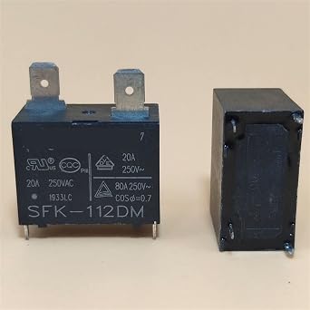 5Pcs Relays SFK-112DM SFK-112DMP SFK-112DM-E 12VDC 20A 25A 250VAC 4PIN for Air Conditioner Water Heater Power Relay112DM 20A with plug