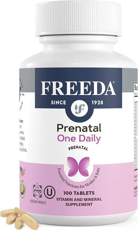 Prenatal Vitamins for Pregnant Women – 100 Tablets | Supports Mother & Baby Nutrition – Includes Methylfolate, Calcium, & Essential Nutrients – Vegan, Kosher, Easy-to-Swallow
