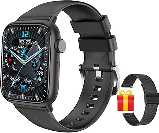 TAMTAK Smart Watch for Men Women(Answer/Make Call), Smartwatch Fitness Tracker for Android and IOS, Heart Rate Monitor Blood Activity Trackers, 1.85 Inch Full Touch Screen Smartwatches (Color : D)