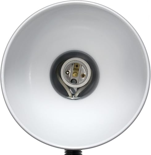 Miniatura 7 de Essentix - Lámpara de trabajo tradicional de metal fundamental de 14.25 pulgadas y pantalla en forma de cuenco con cuello de cisne flexible para