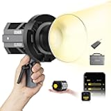 Video Light, Colbor CL100X 110W Bi-Colour Video Light 2700K-6500K CRI97+ COB Continuous Aluminium with Bowens Mount APP Control 10 Light Effect for Photography, Daylight LED Video Light Photo Studio