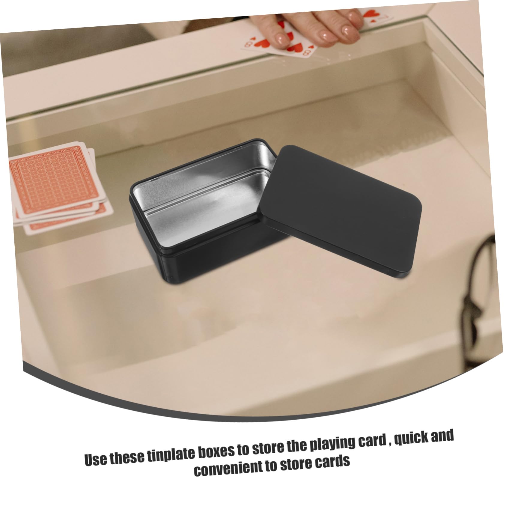 HOMSFOU 4 Set Scatola Carte Lamiera Da Organizzatore Versatile Per Carte Da E Collezione Design Elegante E Leggero Protezione Ottimale Per Accessori E Collezionismo 3 * 4