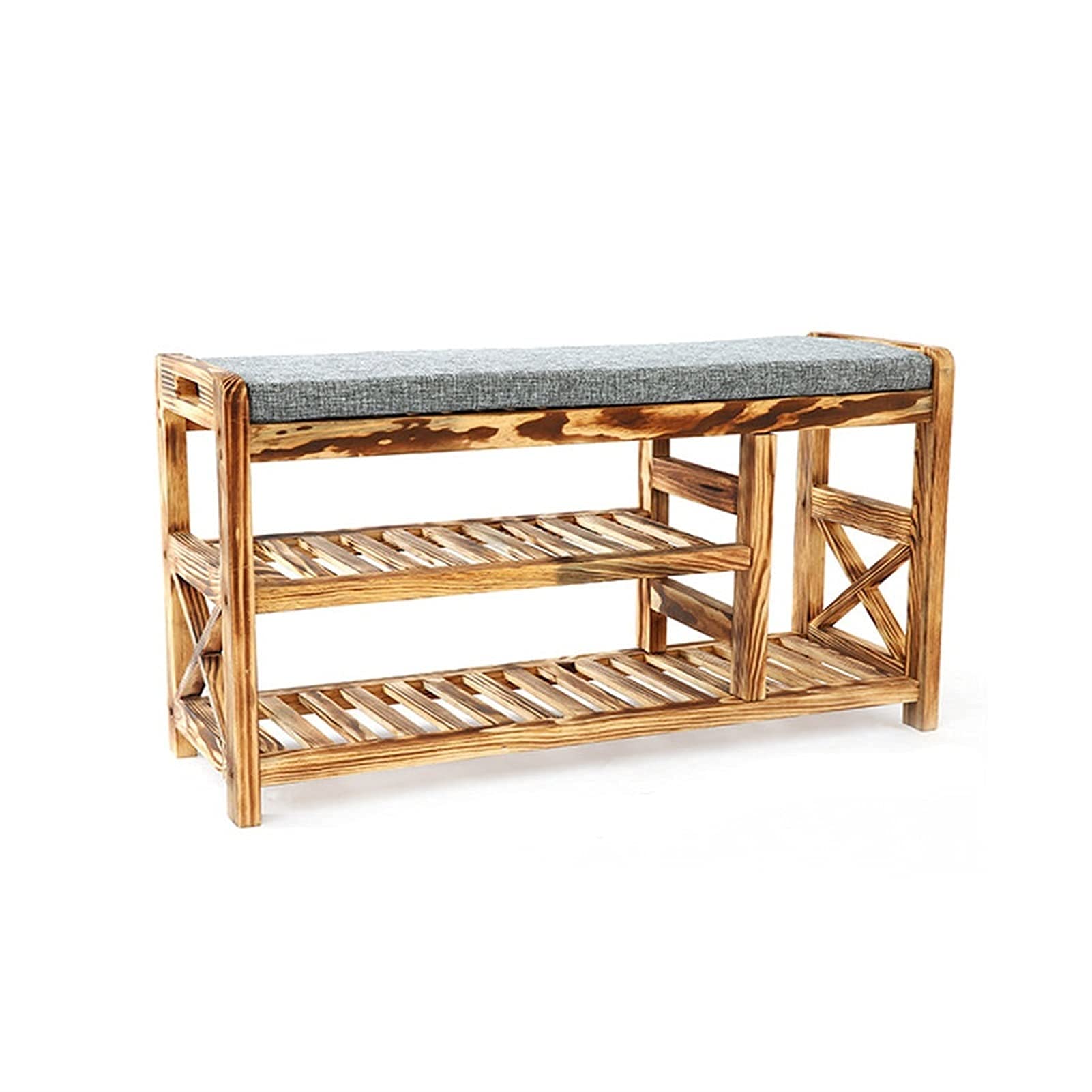 Banc étagère à chaussures en bois pour s'asseoir confortablement dans le salon ou l'entrée