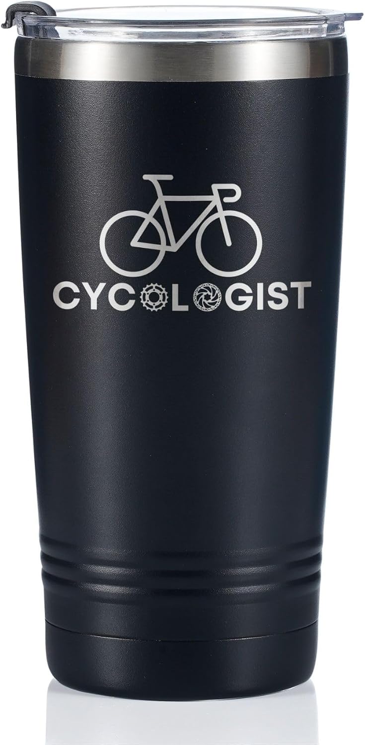 Onebttl Cyclist Gifts for Men Tumbler - Funny Cycologist Cup - Road Bike Travel Coffee Mug for Dad Husband Boyfriend 20oz