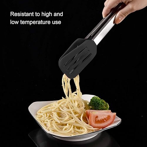 Miniatura 2 de Fdit Pinzas de cocina, pinzas de silicona de acero inoxidable para servir para alimentos, espátula de alimentos, pinzas para carne, barbacoa,
