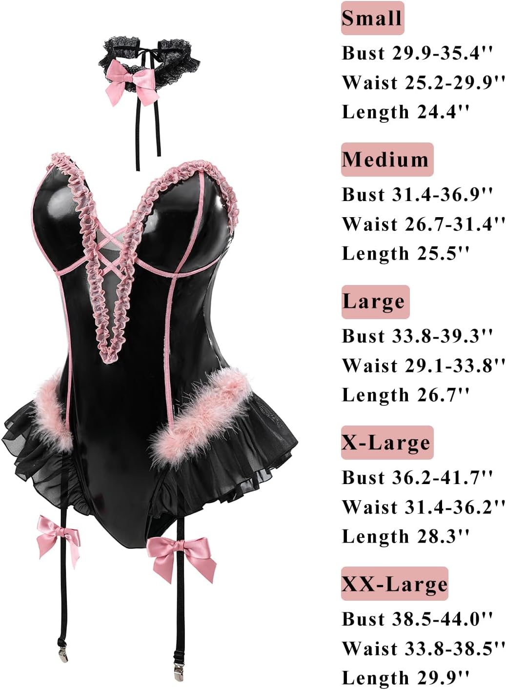 CR ROLECOS Bunny Costume Adult Women Bunny Suit Cosplay Bodysuit Outfit with Headband Stockings