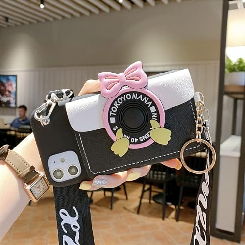 Redecarie For Galaxy Note 10 Plus Case,Puppy Donald Duck Daisy Cute Cartoon Card Bag Oblique Straddle Rope Soft Tpu Women Girls Kids Protective Phone Case For Samsung Galaxy Note 10 Plus,Daisy #TOP1