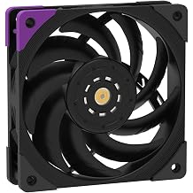 Shiny Snake 120x25mm Case Fan, 2150 RPM, S-FDB, 4pin PWM Silent Computer, 32dB, Non-RGB, F12025 Black