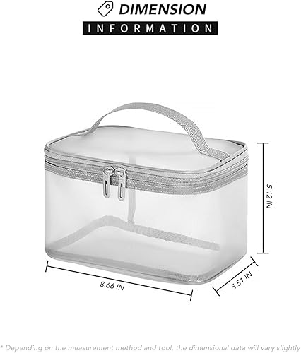 Miniatura 3 de GODWOODS Estuche organizador de bolsa de maquillaje de viaje para mujeres bolsa de cosméticos transparente, compacta y elegante con cremallera para