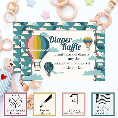 Miniatura 58 de Amanda Creation Gold & Silver Twinkle Little Star - Boletos para rifas de pañales neutrales de género para baby showers, 20 insertos de doble cara