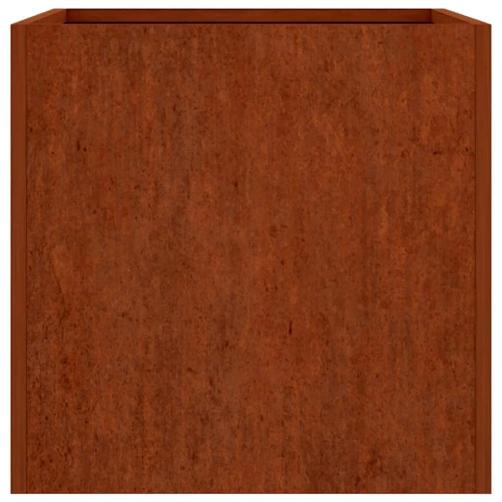 Jardinière 62 x 47 x 46 cm en acier Corten - Jardinière surélevée robuste pour jardin et terrasse - Bac à fleurs résistant aux intempéries aspect rouille - Jardinière en métal solide pour