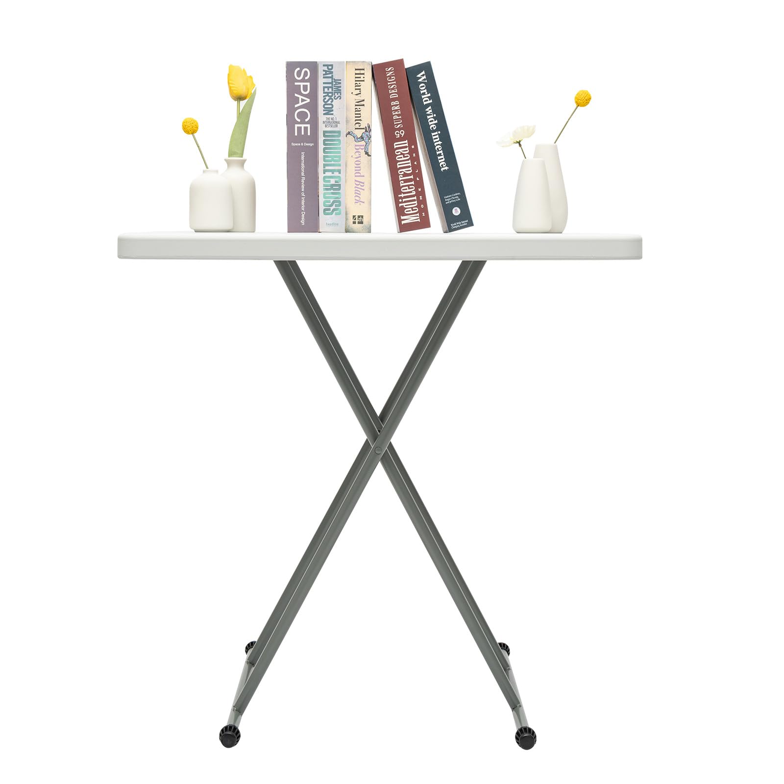 Table camping pliable stable en acier pour repas extérieurs
