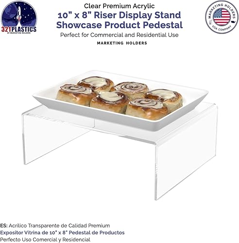 Miniatura 2 de Marketing Holders Soporte de exhibición vertical de acrílico transparente de 10 pulgadas de ancho x 8 pulgadas de profundidad de la encimera de la