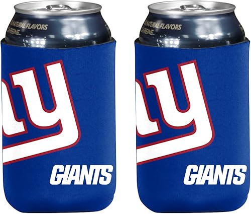 Miniatura 75 de Soporte aislante para latas y botellas de fútbol, hielera Huggie (escudo verde de Nueva York/logotipo (Jets)