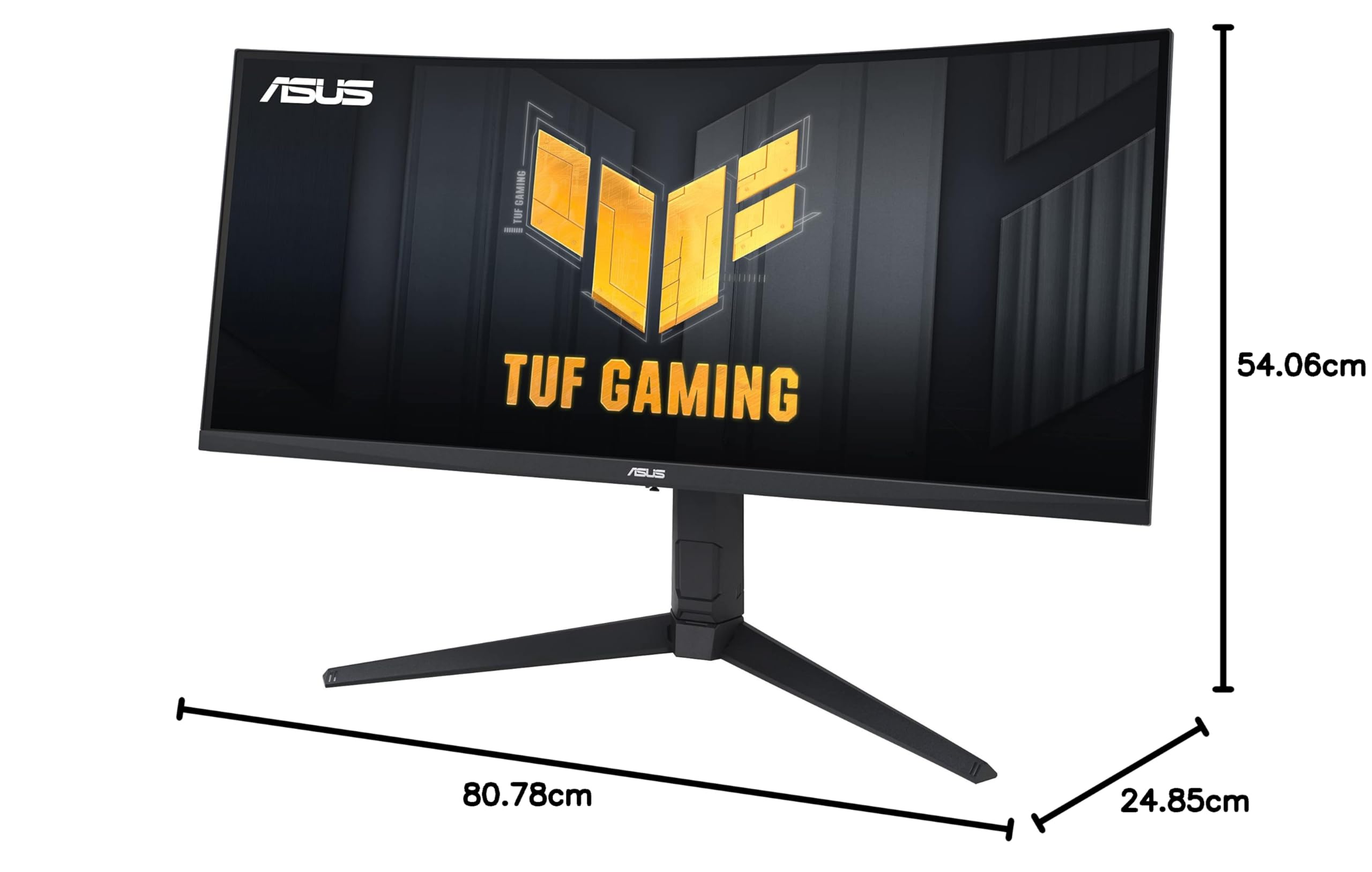 ASUS TUF Gaming VG34VQEL1A Monitor Gaming Curvo 34”, UWQHD, 100 Hz, Tecnologia, Extreme Low Motion Blur e Freesync, 1 ms (MPRT), 125% sRGB, HDR, Nero