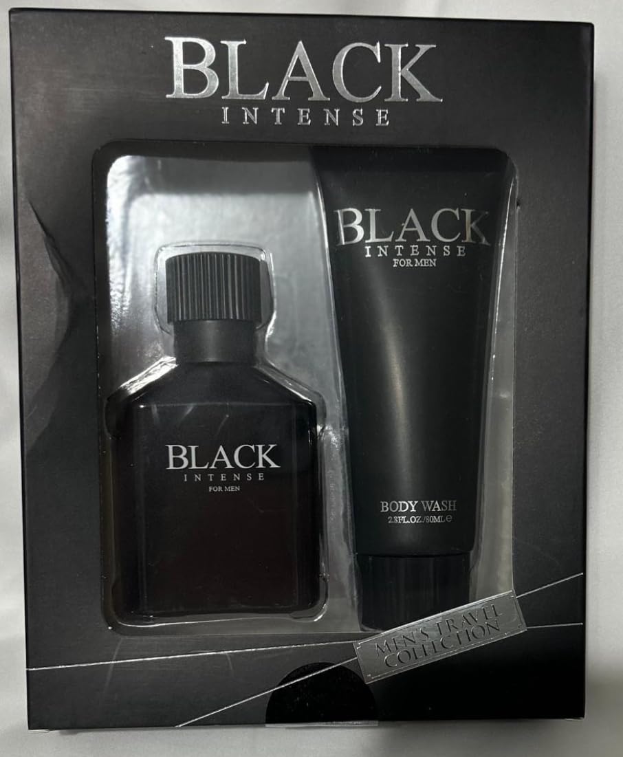 Black Intense for Men Gift Set of 2 pieces Cologne Eau De Toilette 1.7 fl oz After Shave 2.8 fl oz