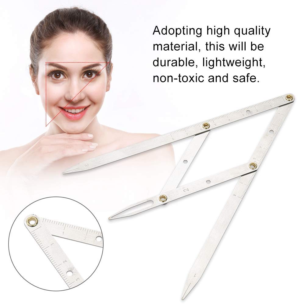 Buy Eyebrow Ruler with Golden Ratio Stainless Steel Eyebrow Measuring