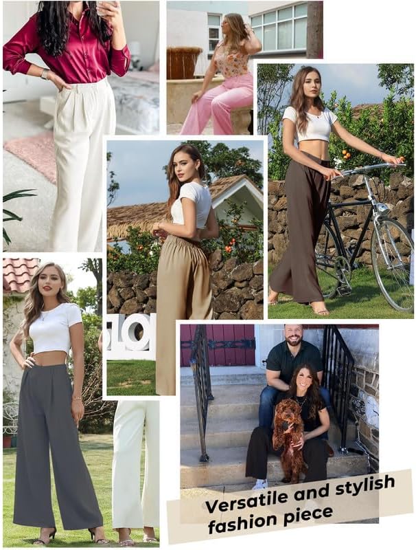 Buauty Wide Leg Dress Pants High Waisted Business Work Casual Pants Suit Long Straight Trousers Dressy Outfits Slacks - Image 6