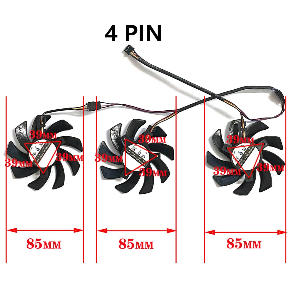 Graphics Card Cooling Fans For AMD RX 6750XT 6800 6900 Series - 85mm 12V 0.35A Replacement Fans
