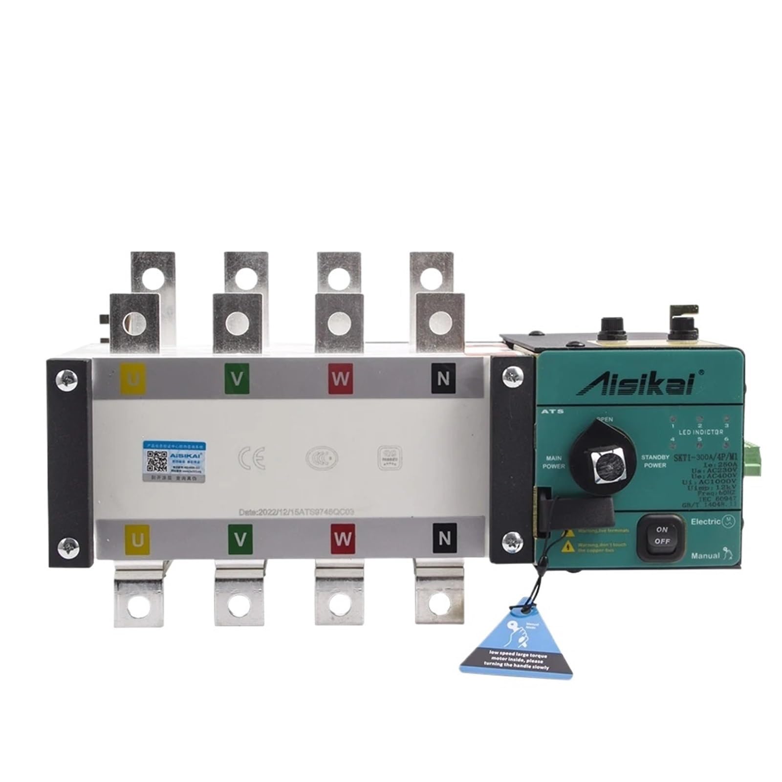 0P7BR328B 4P 300A ATS Diesel Generator Dual Power Automatic Transfer Switch 300amp 220V Match with Control Module Panel