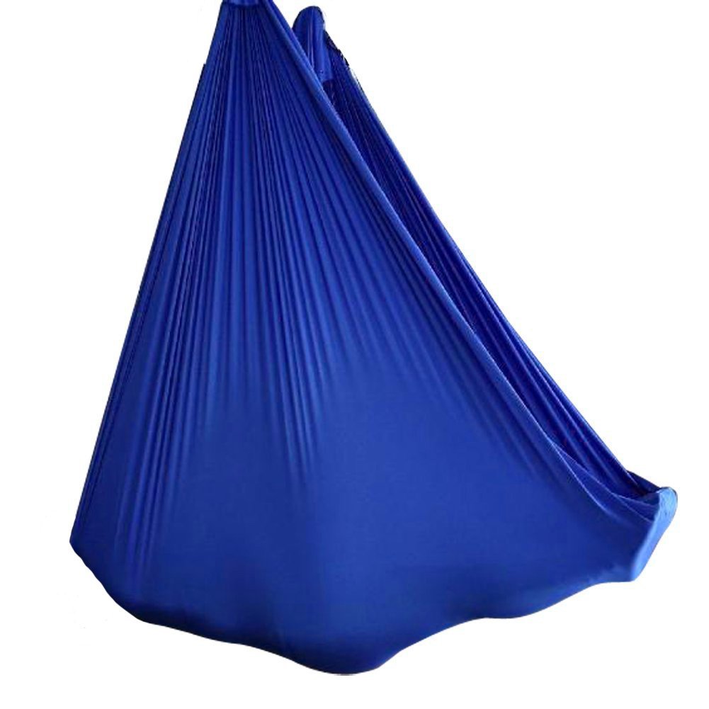 5,5 Yards (5 m/Set) Amaca Aerea Elastica per Yoga Pilates Altalena con moschettone e Catena a Margherita
